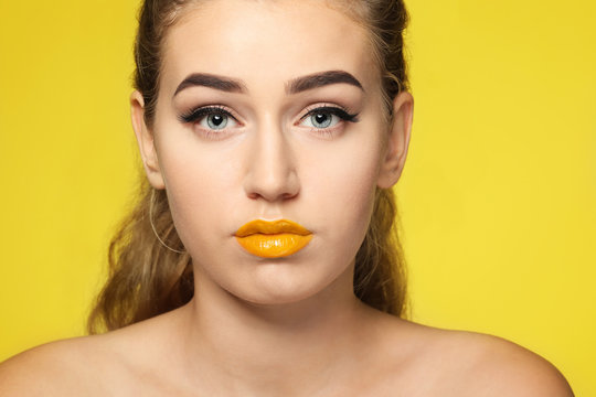 Yellow Lipstick Images Browse 41 498 Stock Photos Vectors and