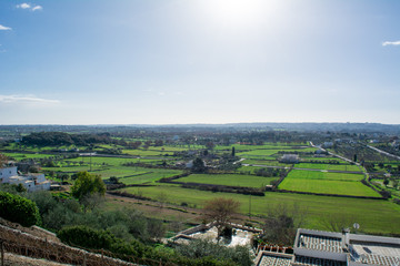 Horizontal View of the Countryside Landscape of the Murge Viewed From Locorotondo, South of Italy