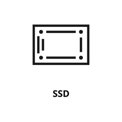 Obraz premium SSD thin line icon. Icon for user interface and web