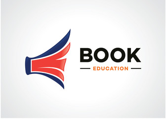 Book Logo Template Design Vector, Emblem, Design Concept, Creative Symbol, Icon