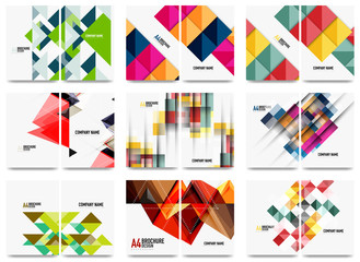 Collection of business annual report brochure templates