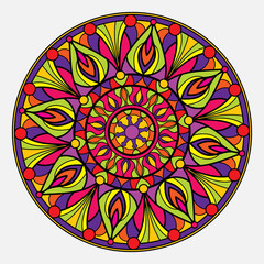 Colorful mandala on a white background