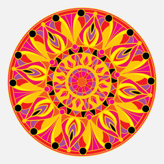 Colorful mandala on a white background