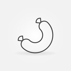 Sausage outline icon - vector simple symbol