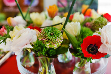 spring flowers in the vase