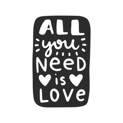 Vector lettering poster