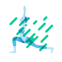 Woman practice yoga graphic design
