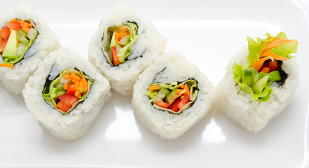 vegetarian sushi rolls