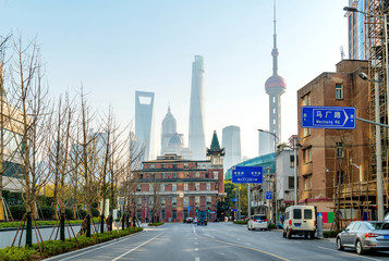 Fototapeta na wymiar Shanghai city landscape