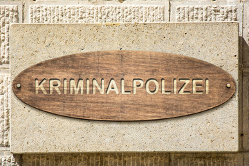 Schild 306 - Kriminalpolizei