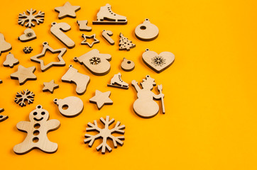 art Christmas tree with New Year gifts on different backgrounds, New Year's mood