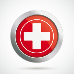 Red Button White Cross Drugstore