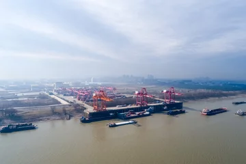 Photo sur Plexiglas Porte inland container terminal on jiujiang