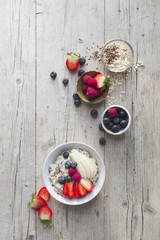 porridge with fruits