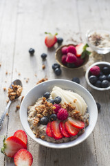 porridge with fruits