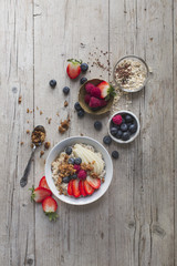 porridge with fruits