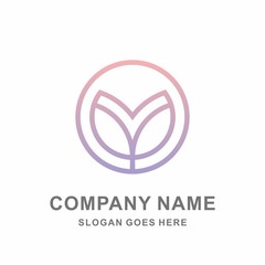 Clover Flowers Cosmetic Aromatherapy Fashion Beauty Skincare Business Company Stock Vector Logo Design Template