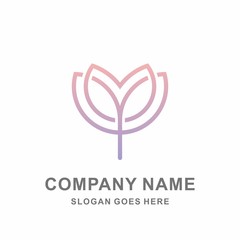 Clover Flowers Cosmetic Aromatherapy Fashion Beauty Skincare Business Company Stock Vector Logo Design Template