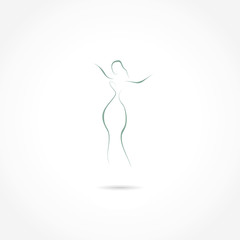 lady woman shape icon vector 