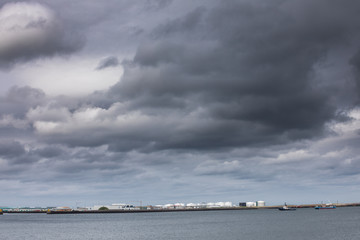 Unwetterwolken über Island