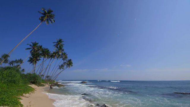 Rocky Indian Ocean Bay & Coconut Palms; Bentota To Weligama; Talpe, Sri Lanka