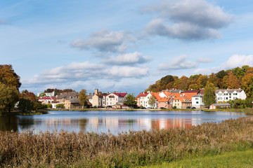 Fototapeta na wymiar Talsi city in autumn time, Latvia.
