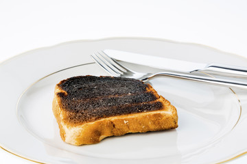 burnt toast slices of bread
