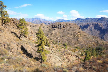 Hill country on Gran Canaria Island, Canary Islands, Spain