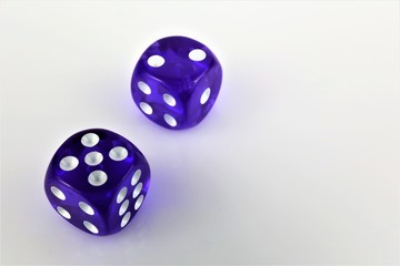 An concept Image of two dices with copy space