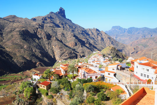 Scenic Tejeda on Gran Canaria Island, Canary Islands, Spain