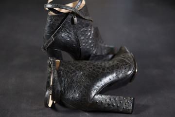 python leather high heels for modern woman