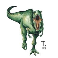 Realistic watercolor dinosaur © Ekaterina Glazkova