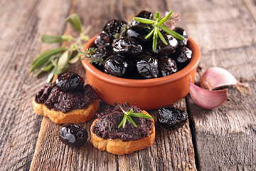 black olive and tapenade