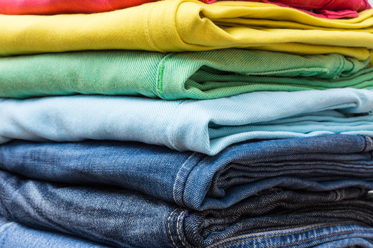 Colorful jeans texture background