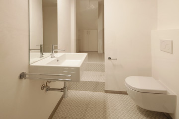 Obraz na płótnie Canvas Modern bathroom with floor tiles