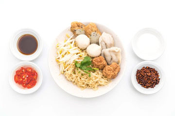 noodles bowl with fish ball