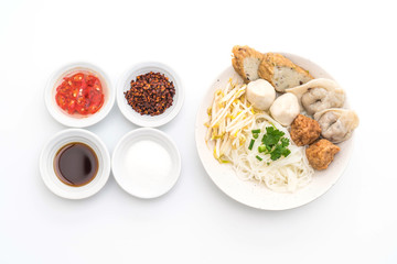 noodles bowl with fish ball