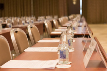 Empty Interior of modern conference hall.