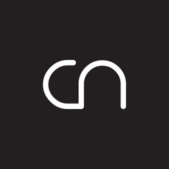 initial letter rounded logo modern white