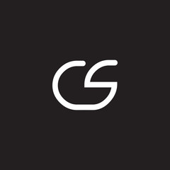 initial letter rounded logo modern white