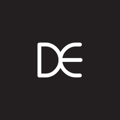 initial letter rounded logo modern white