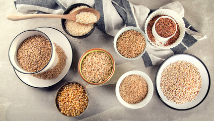 Variety of healthy grains