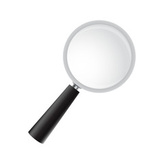 Magnifying glass on a white background. Vector realistic magnifi