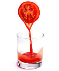 Juice And Tomato Means Refreshing Refreshment And Drinks