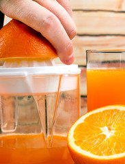Fresh Orange Juice Means Healthy Eating And Drink