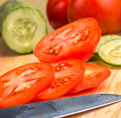 Tomato Slices Represents Well Tomatoes And Salads