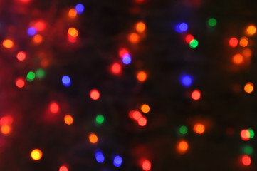 Magical holiday bokeh lights background