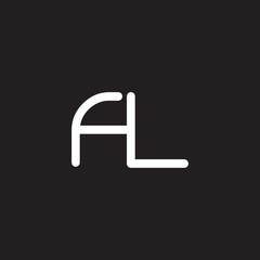 Fototapeta premium initial letter rounded logo modern white
