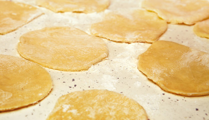 pieces of dough