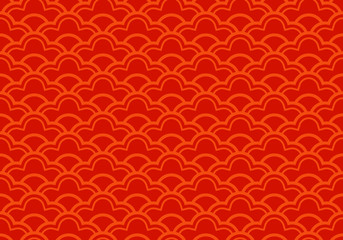 Seamless ethnic seigaiha geometric pattern